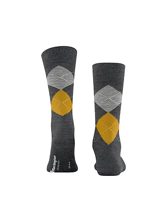 BURLINGTON | Chaussettes homme EDINBURGH 40-46 cranberry | grau